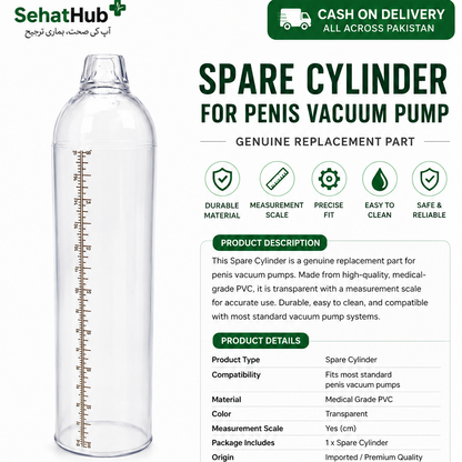 Spare cylinder replacement part for penis vacuum pump