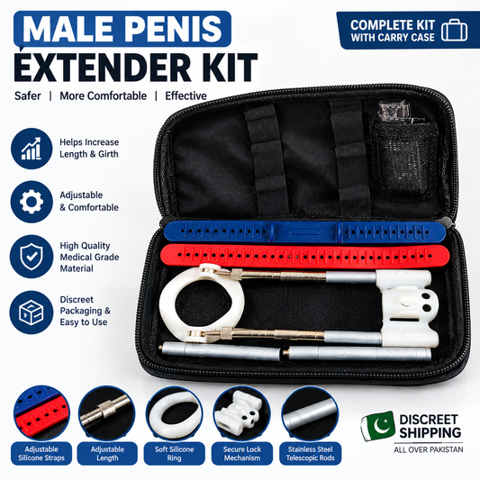 Male enhancement penis extender kit for length and girth growth